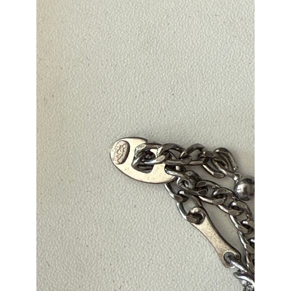 Vintage  CHANEL logo dog tag Key Chain*2004 Continuous Collection*Karl Lagerfeld - Picture 5 of 5